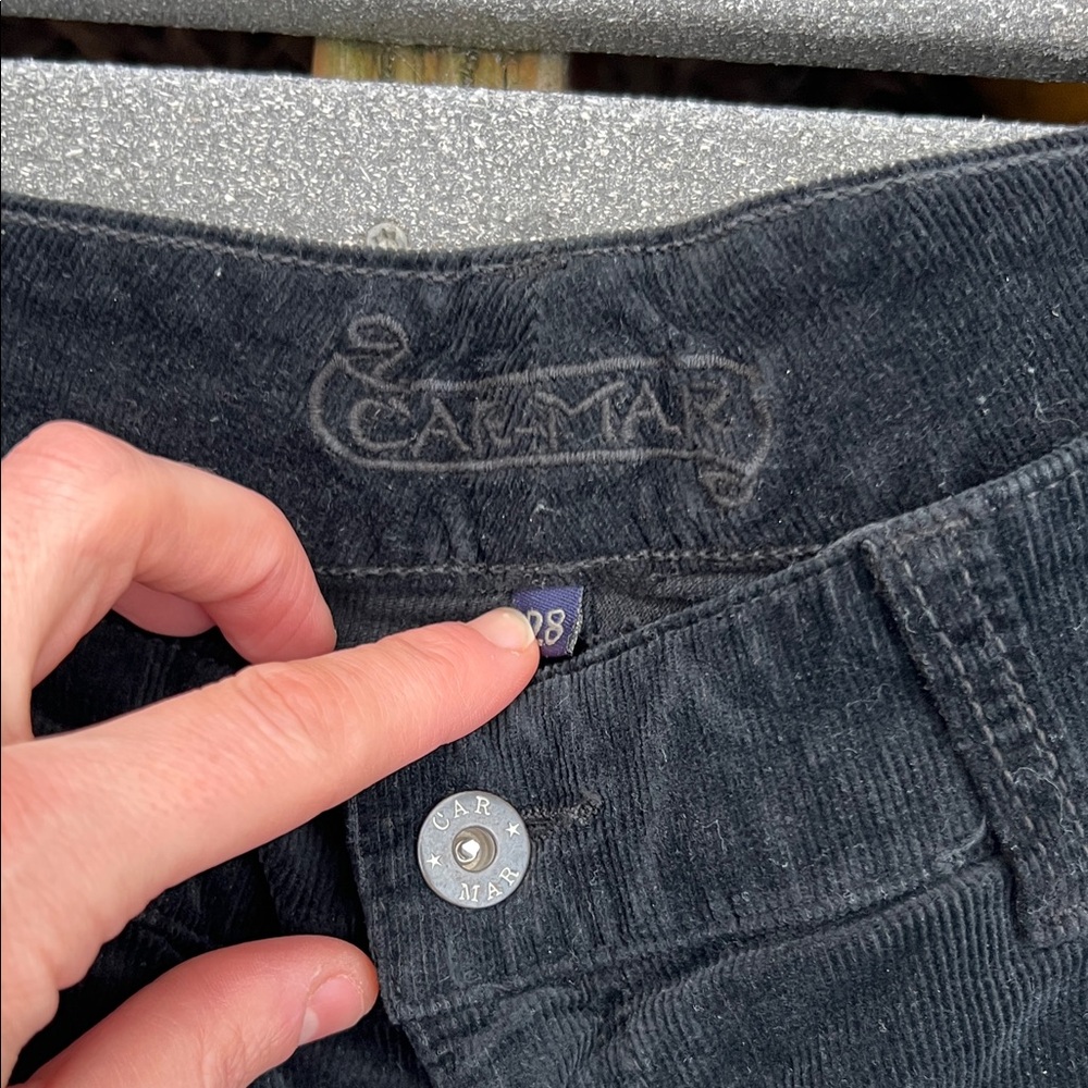 Carmar Black Distressed Corduroy Shorts - Picture 2 of 3